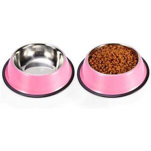 Stainless Steel Dog Bowls for Small, Medium and Large Dogs (2 Pack)